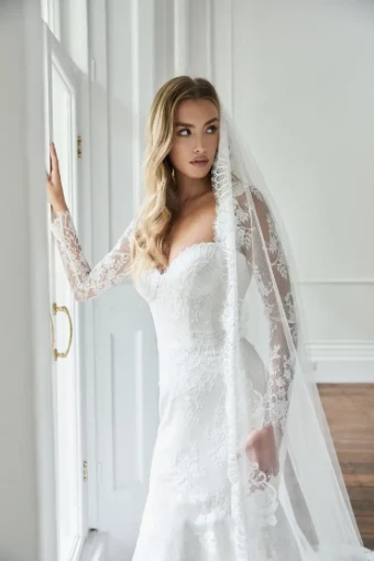 Suzanne Neville Solenne Dress & Sleeves #3 Ivory thumbnail