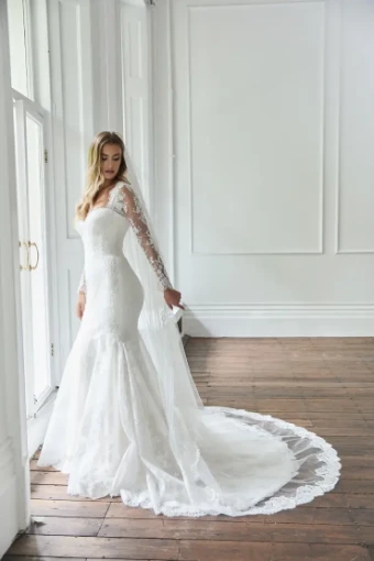 Suzanne Neville Solenne Dress & Sleeves #1 Ivory thumbnail