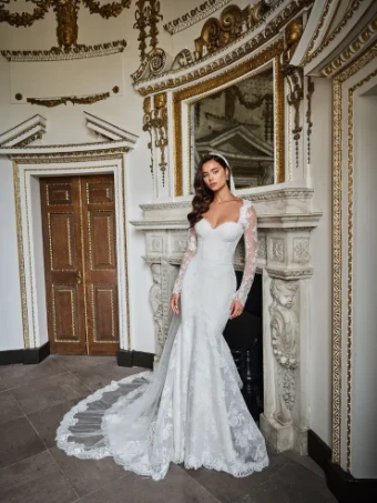 Suzanne Neville Solenne Dress without lace sleeves #9 default Ivory thumbnail