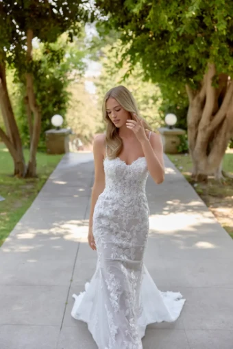 Essense Lotus D4344 #1 (IV-IV) Ivory Lace and Tulle over Ivory Gown thumbnail