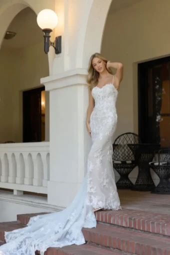 Essense Lotus D4344 #0 default (IV-IV) Ivory Lace and Tulle over Ivory Gown thumbnail