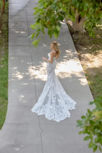 Essense Lotus D4344 #3 (IV-IV) Ivory Lace and Tulle over Ivory Gown thumbnail