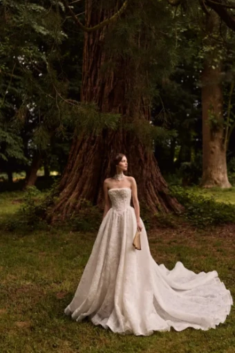 Milla Nova Qirelle Elegant Strapless Ballgown with Intricate Embellishments #2 Ivory/Nude thumbnail