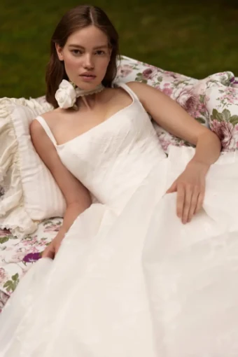 Milla Nova Valeris Elegant Bridal Gown with Flowing Skirt and Delicate Straps #2 Ivory thumbnail