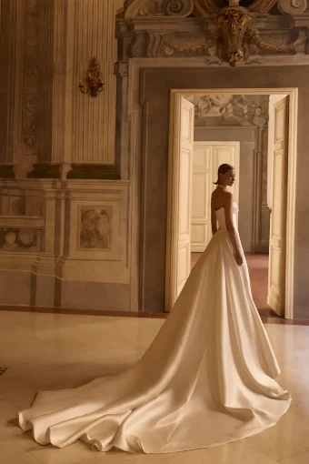 Milla Nova Elanith Dress & Train Elegant Mermaid Gown with Strapless Sweetheart Neckline #4 Ivory thumbnail