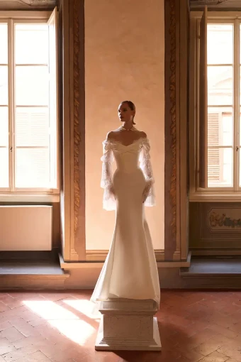 Milla Nova Elanith Dress & Train Elegant Mermaid Gown with Strapless Sweetheart Neckline #1 Ivory thumbnail