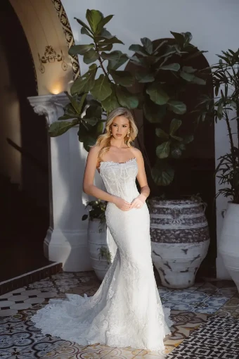 Essense of Australia Geranium #0 default (IV-IV) Ivory Lace and Tulle over Ivory Gown thumbnail