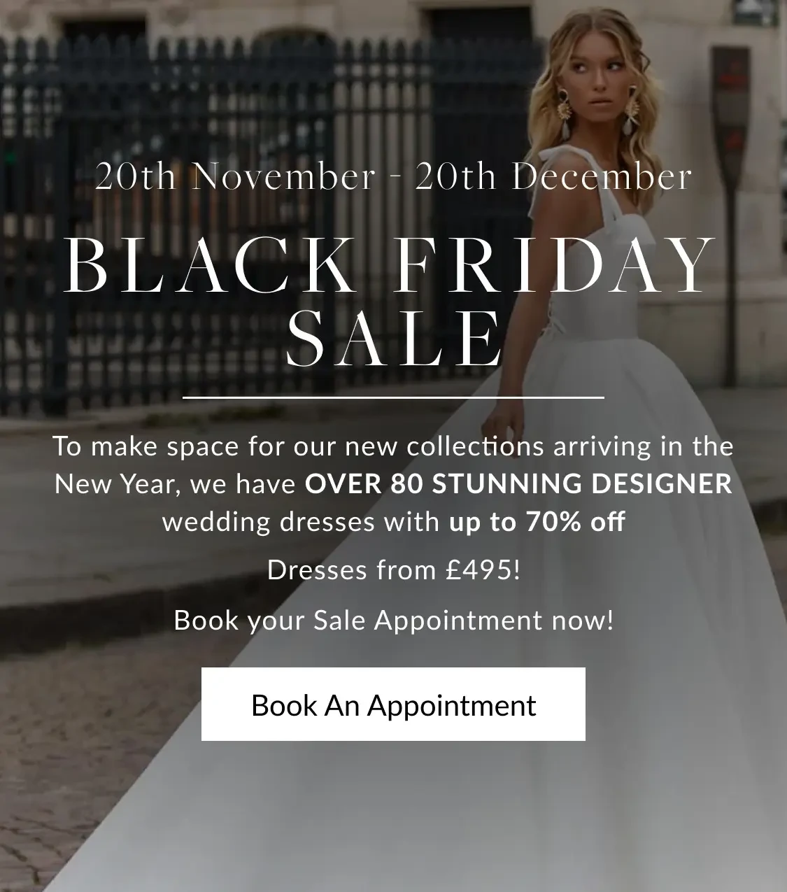 Black Friday Sale at Isabella Grace Bridal in Kent UK